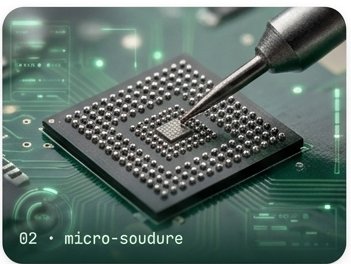 Réparation au composant par micro-soudure — atelier ElkaPhone